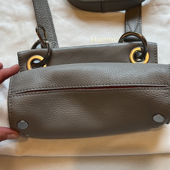 HAMMITT  LEATHER CROSSBODY TONY GRAY/SILVER HARDWARE SOLD OUT - Picture 7 of 9
